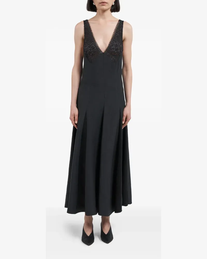 Maria Mcmanus Kleid mit Spitzendetail - Schwarz Schwarz