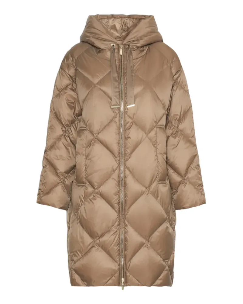 Max Mara diamond-quilted hooded coat - Braun Braun
