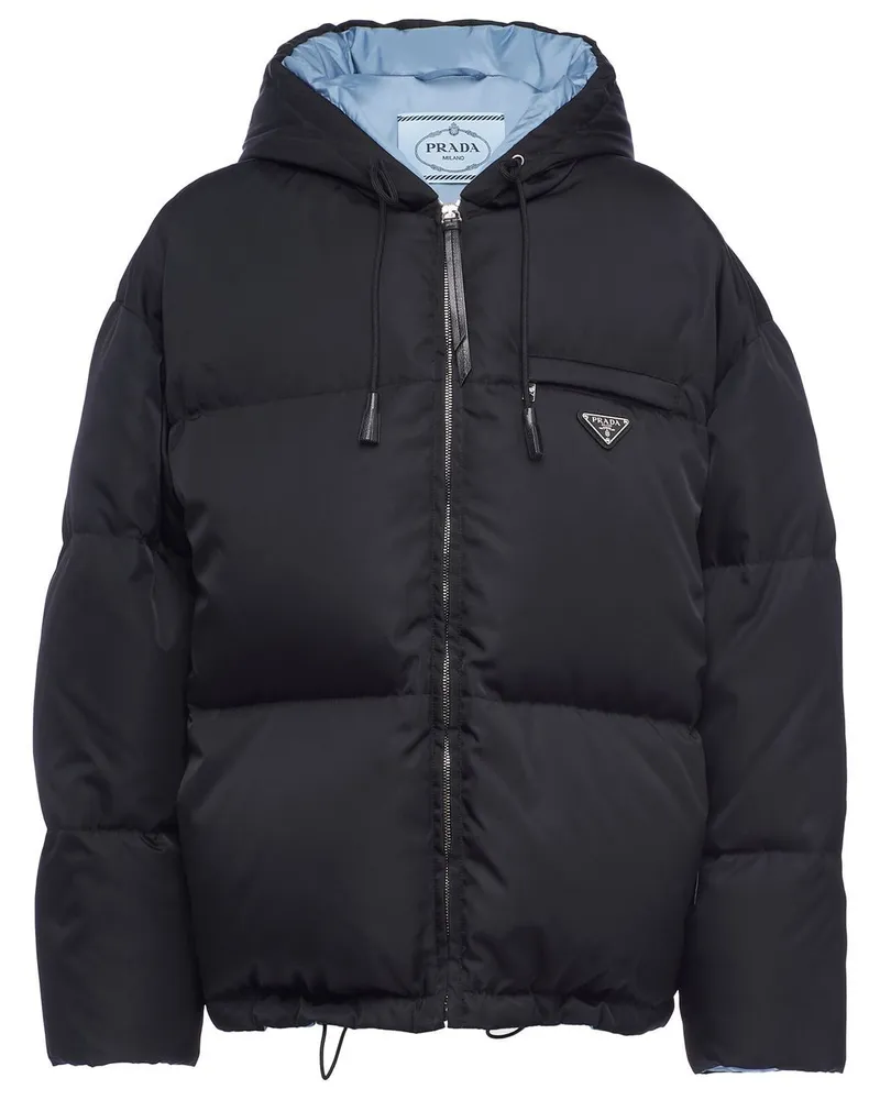Prada Gefütterte Jacke aus Re-Nylon - Schwarz Schwarz