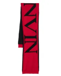 Lanvin Intarsien-Schal mit gebürstetem Effekt Rot