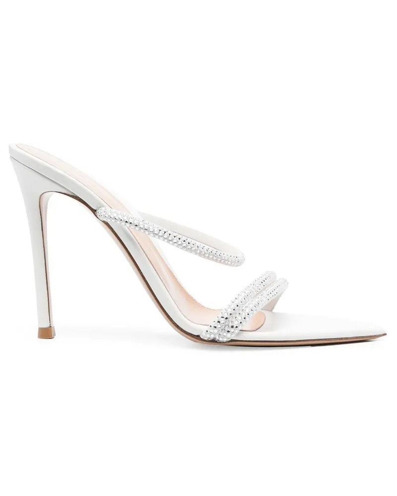 Gianvito Rossi Cannes Mules 105mm - Weiß Weiß
