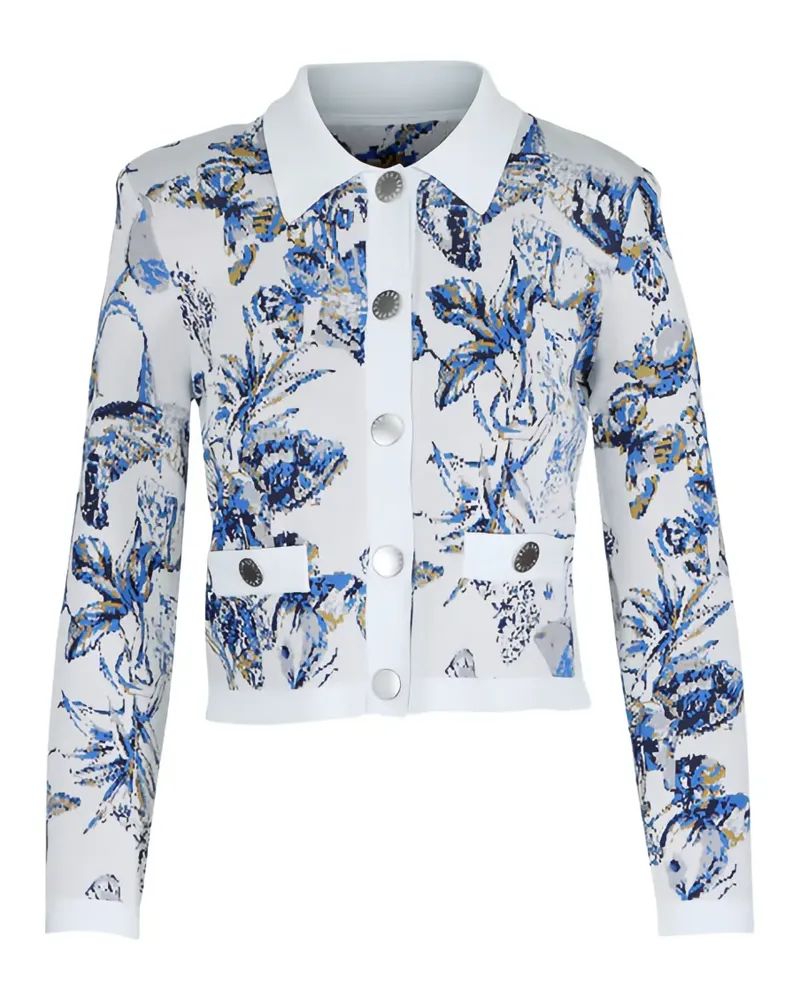 L'Agence Osiris floral-print button-up cardigan - Weiß Weiß