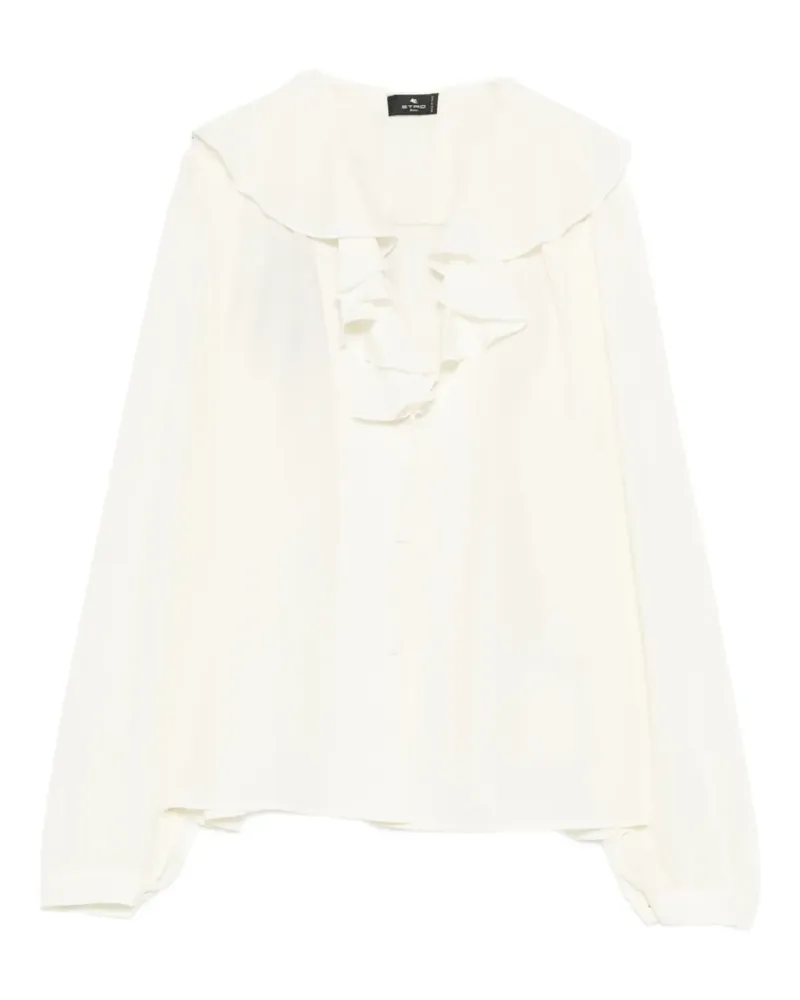 Etro ruffled-collar shirt - Weiß Weiß