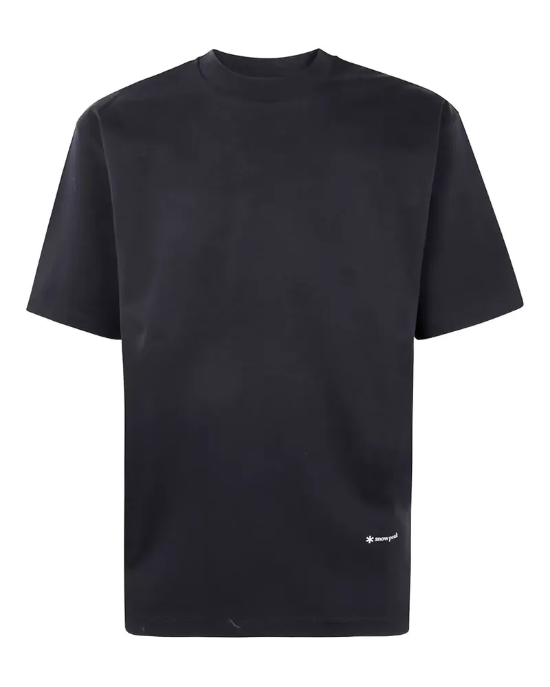 Snow Peak T-Shirt mit Logo-Detail - Schwarz Schwarz