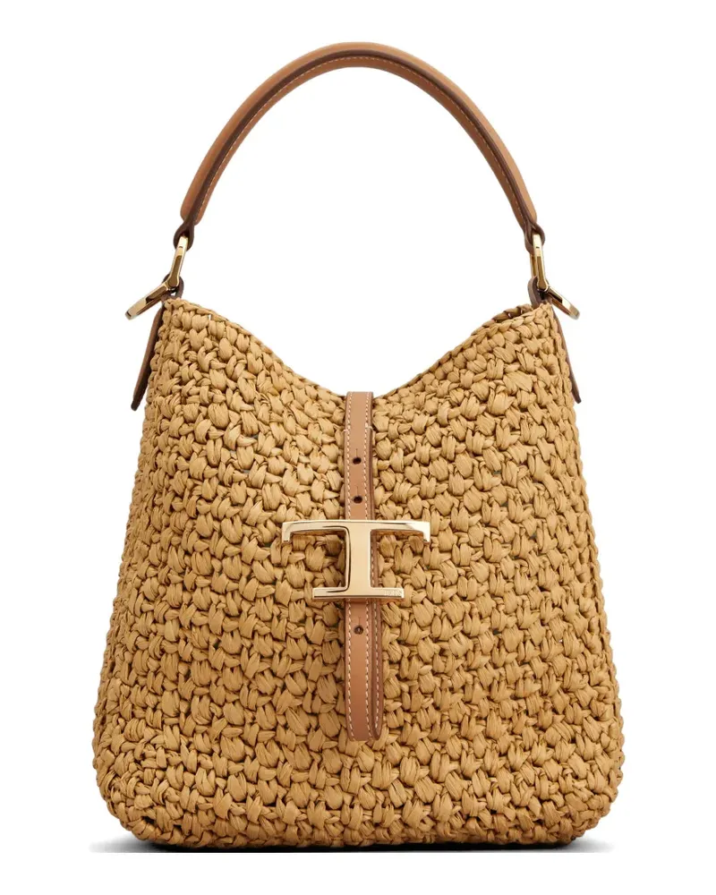 TOD'S logo-appliqué tote bag - Nude Nude