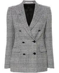 Tagliatore Blazer mit Prince of Wales-Karo Schwarz