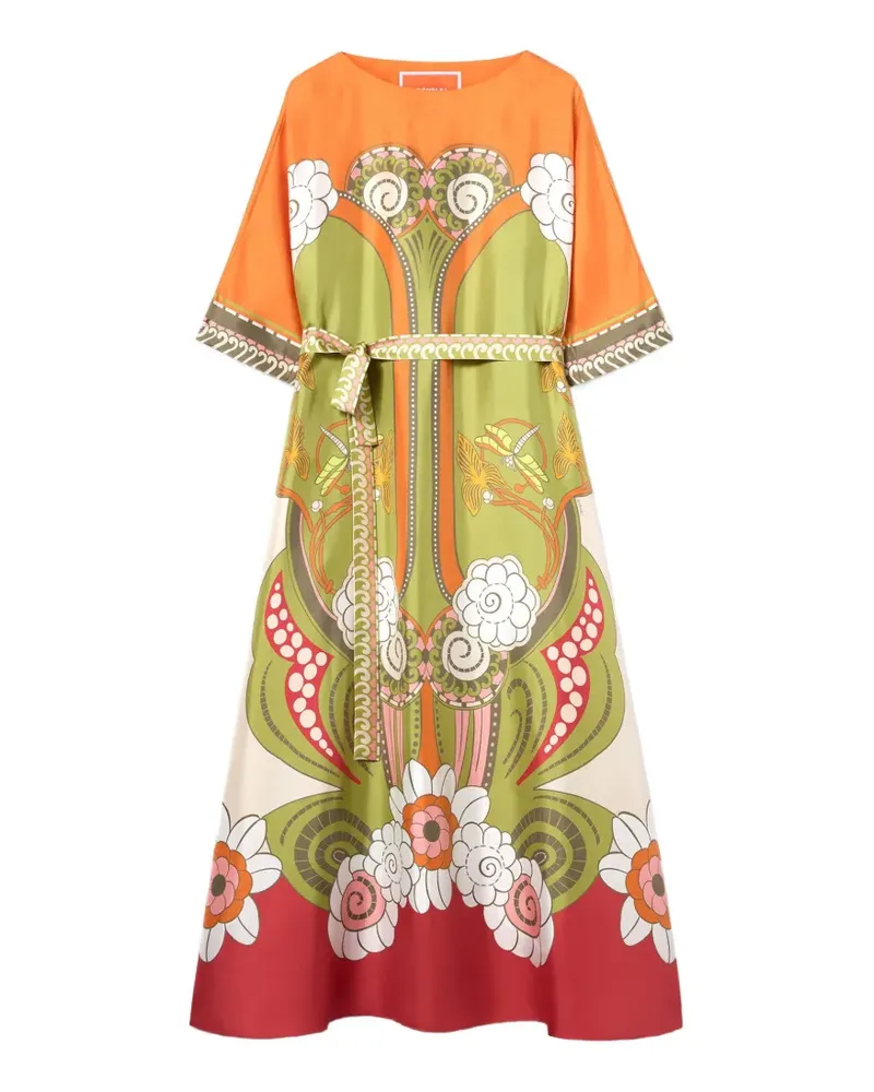 La DoubleJ Muumuu Placée Kleid mit rundem Ausschnitt - Grün Grün