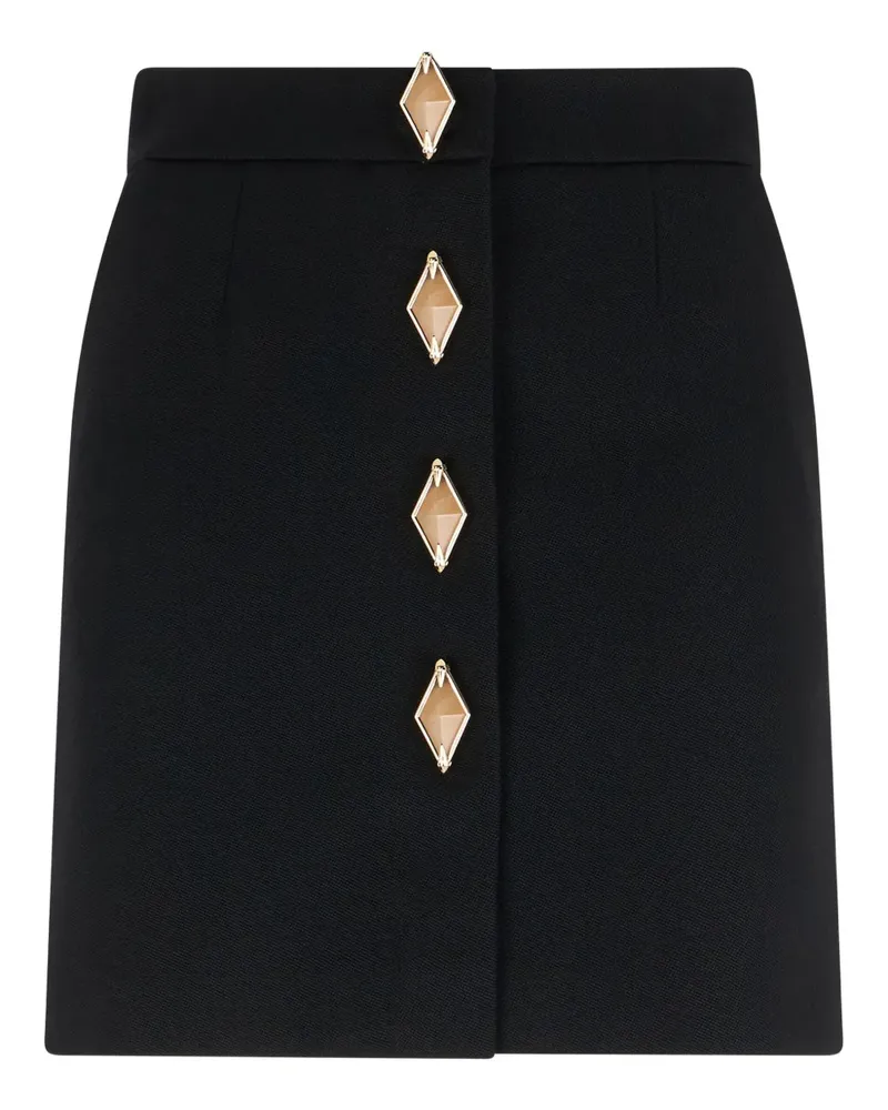 Roberto Cavalli jewel-button mini skirt - Schwarz Schwarz