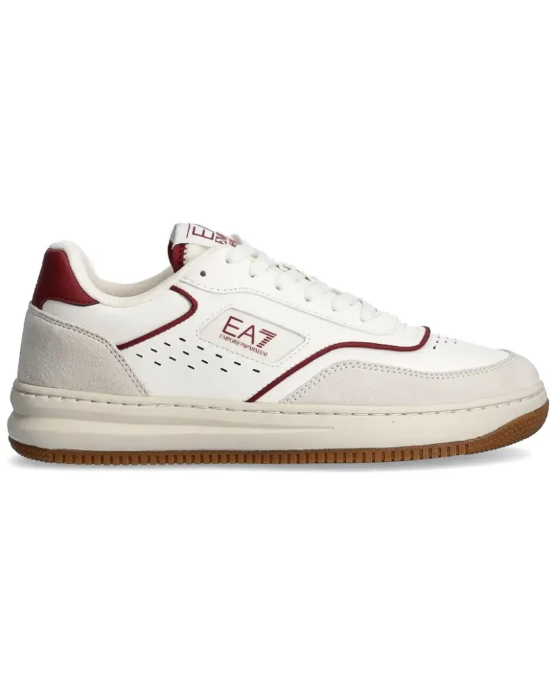 EA7 Sneakers mit Logo-Print - Weiß Weiß