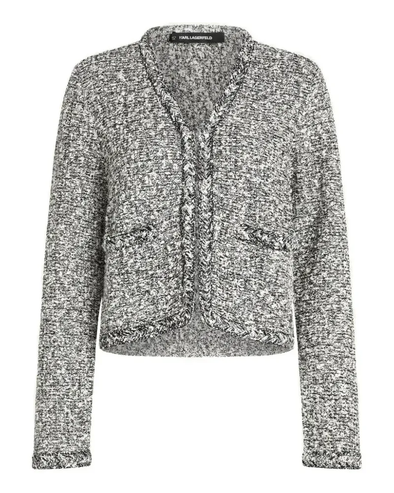 Karl Lagerfeld Cardigan aus Boucle-Strick - Weiß Weiß