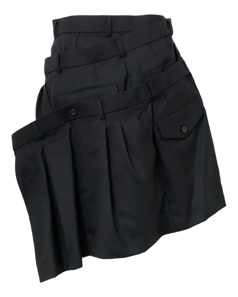 Noir Kei Ninomiya gabardine mini skirt - Schwarz Schwarz