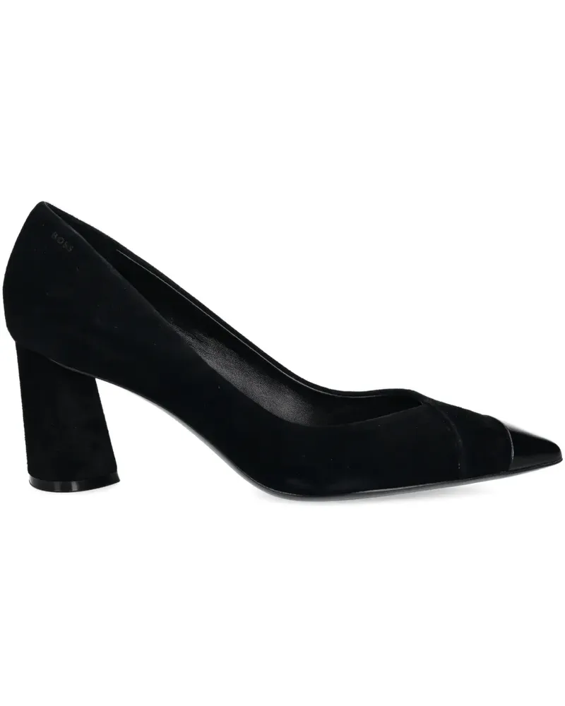HUGO BOSS Wildleder-Pumps mit Zehenpartie - Schwarz Schwarz