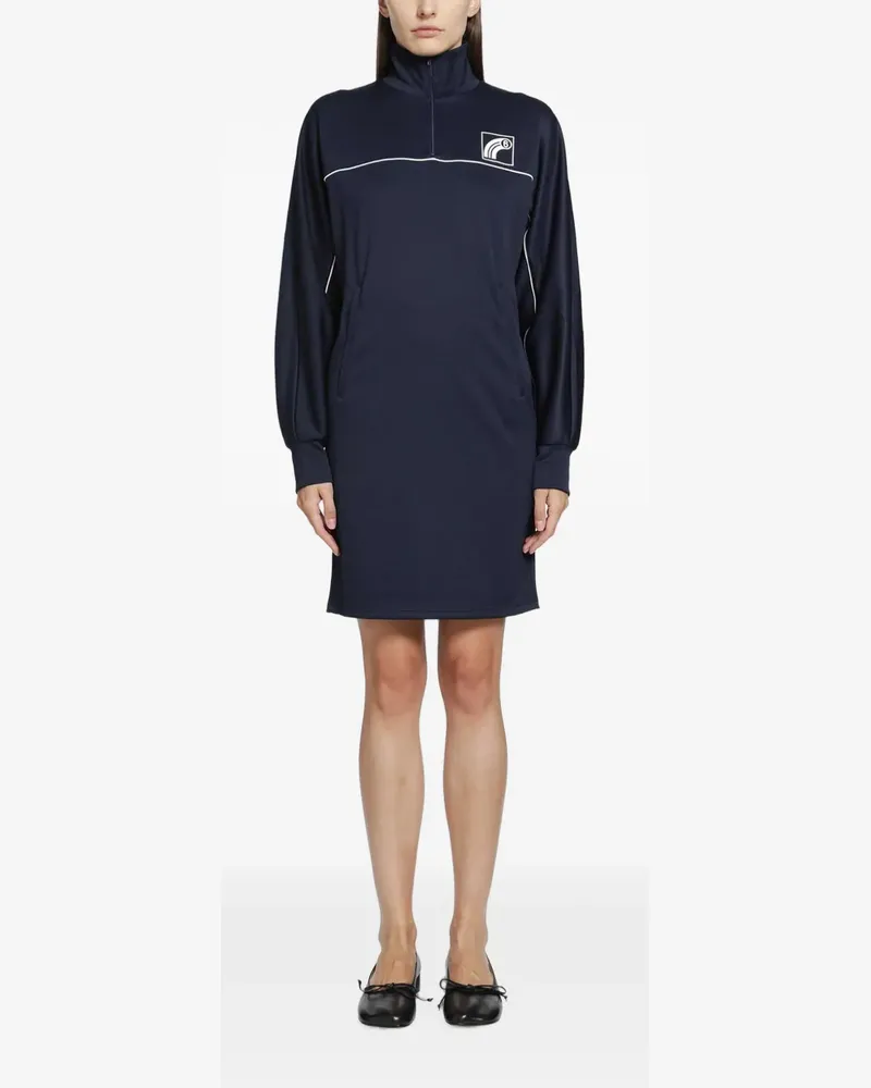 Maison Margiela Minikleid mit Logo-Print - Blau Blau
