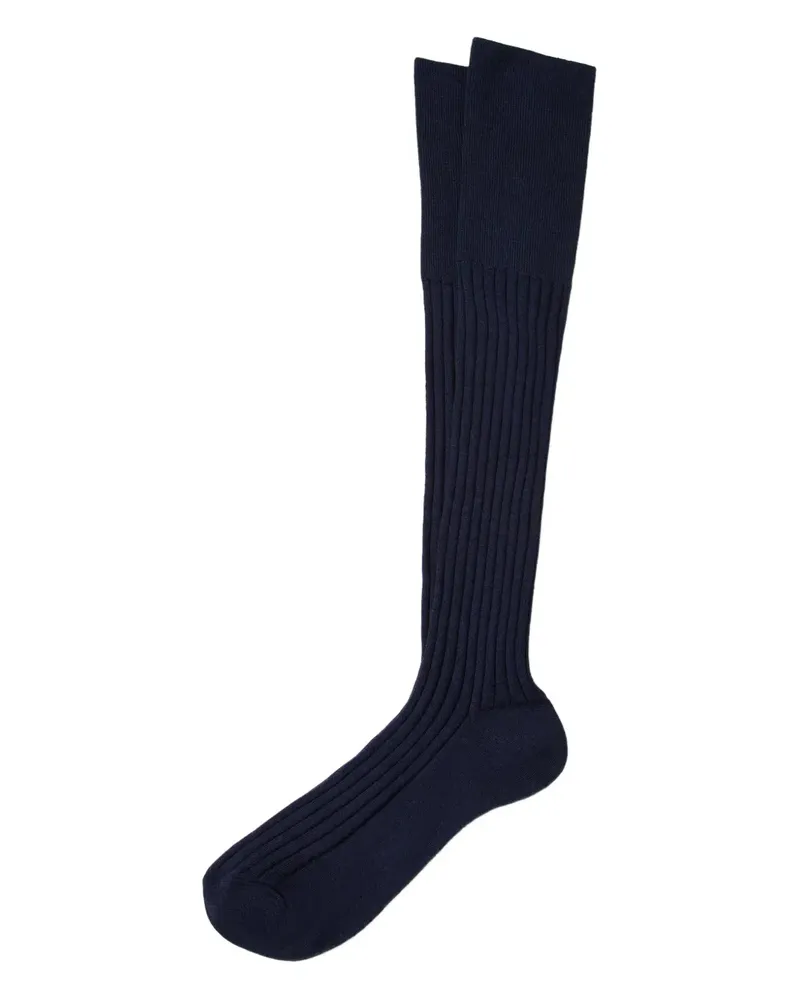 Brunello Cucinelli Gerippte Socken - Blau Blau