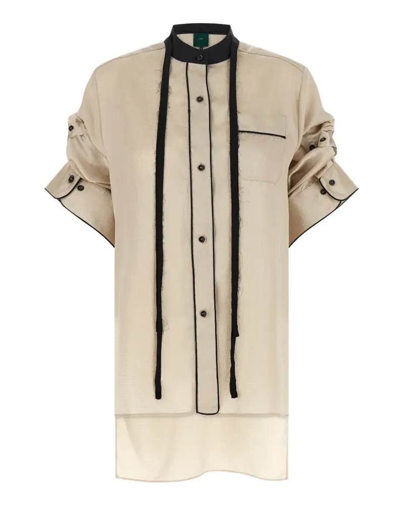 Jejia Berta crinkled shirt - Nude Nude