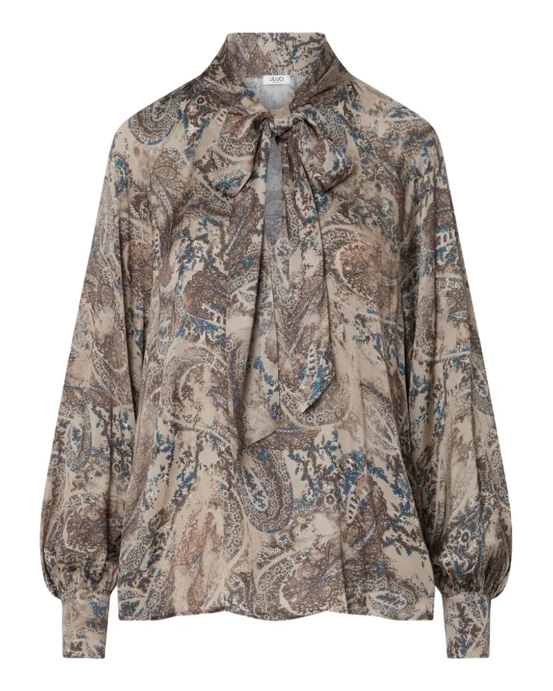 Liu Jo Satinbluse mit Print - Nude Nude