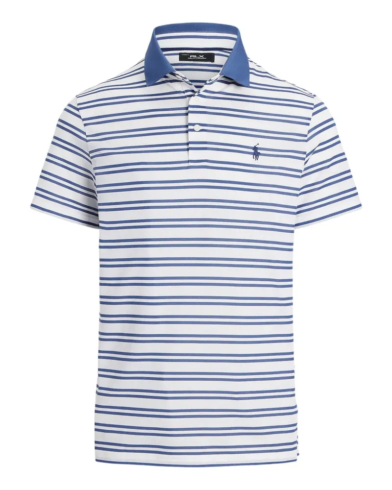 Ralph Lauren Gestreiftes Poloshirt mit drei Knöpfen - Weiß Weiß