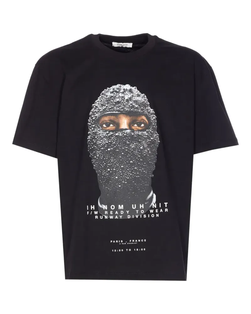 IH NOM UH NIT T-Shirt mit Masken-Print - Schwarz Schwarz