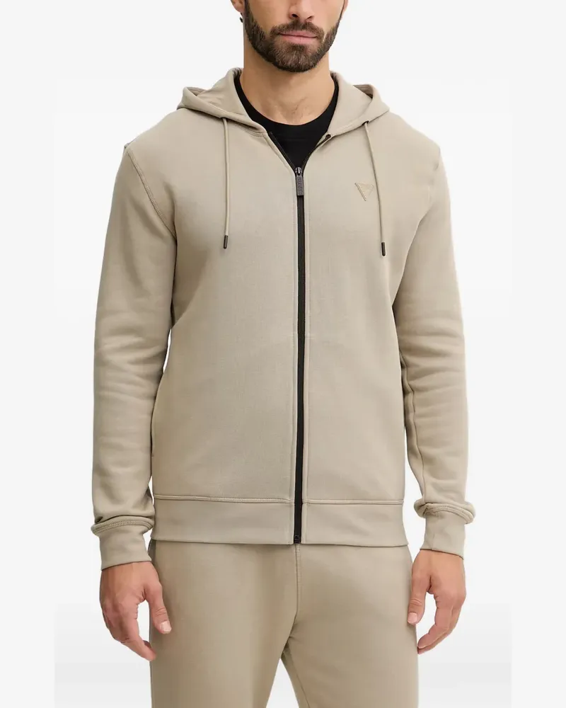 Guess Kapuzenjacke mit Logo-Patch - Nude Nude