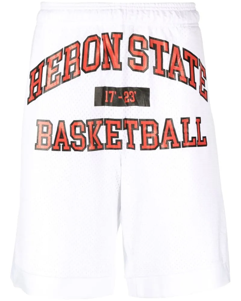 Heron Preston Sport-Shorts mit Logo-Print - Weiß Weiß