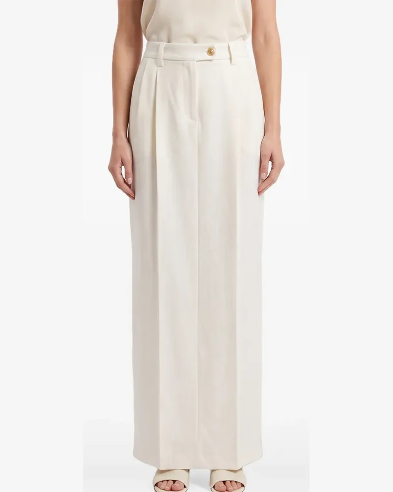 Brunello Cucinelli Gerader Maxirock mit Falten - Nude Nude