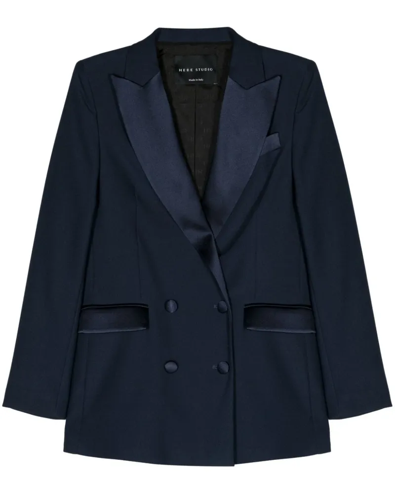 Hebe Studio Doppelreihiger Bianca Blazer Blau