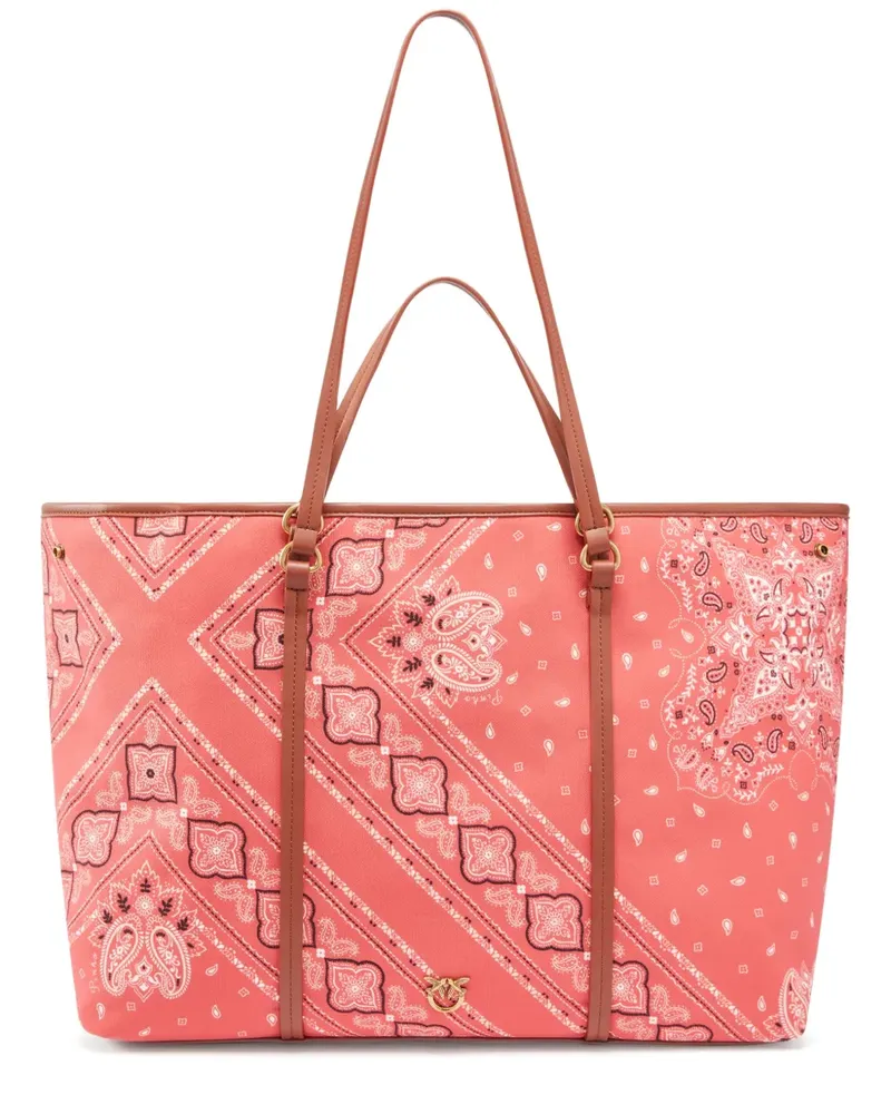 Pinko Shopper mit Paisley-Print - Rosa Rosa