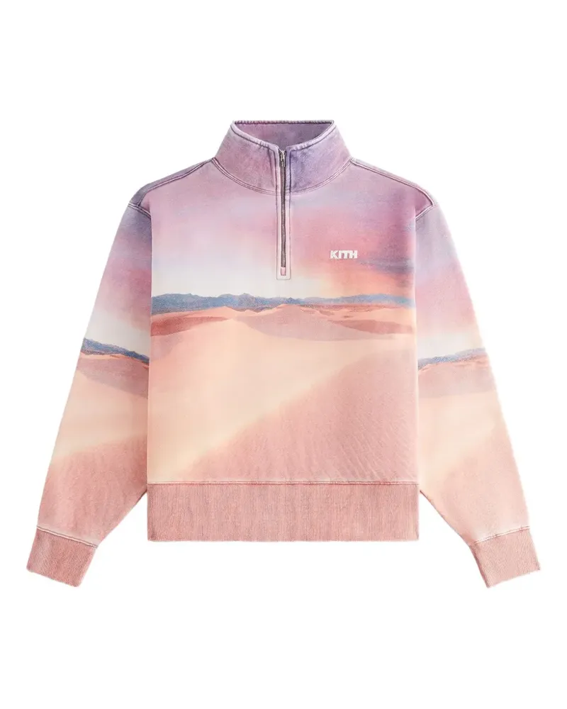 KITH Desert Sunset Sweatshirt mit kurzem Reißverschluss - Rosa Rosa