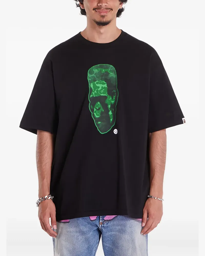 BAPE Spray Frankenstein T-Shirt - Schwarz Schwarz