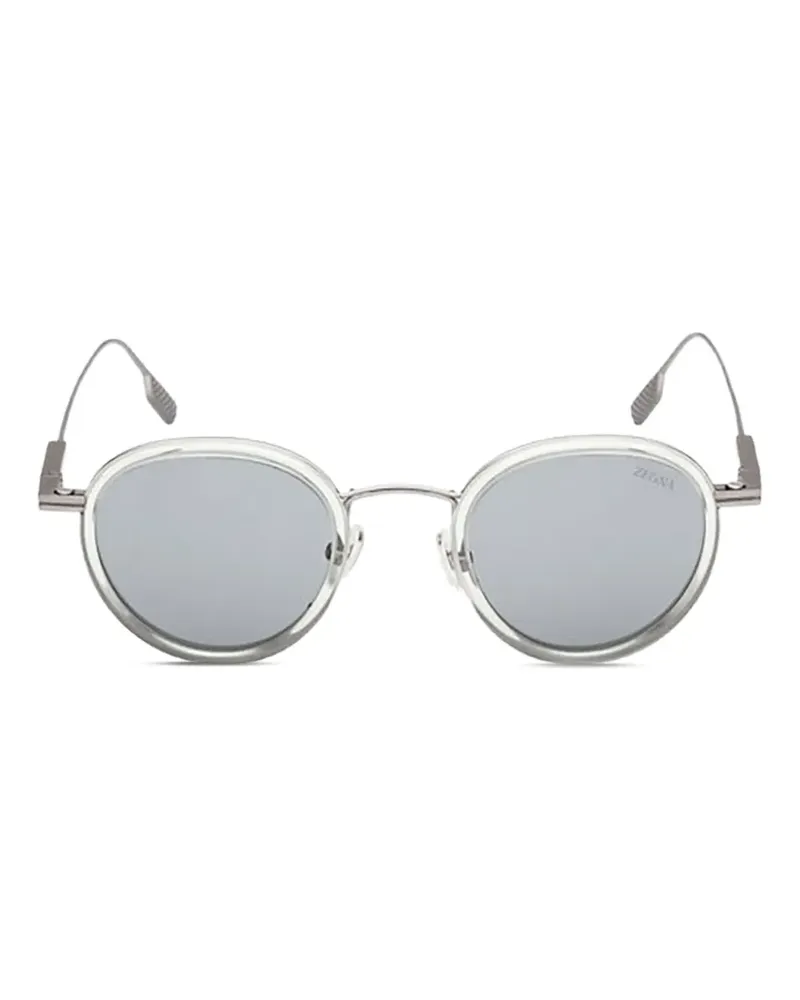 Ermenegildo Zegna Sonnenbrille mit rundem Gestell - Gelb Gelb