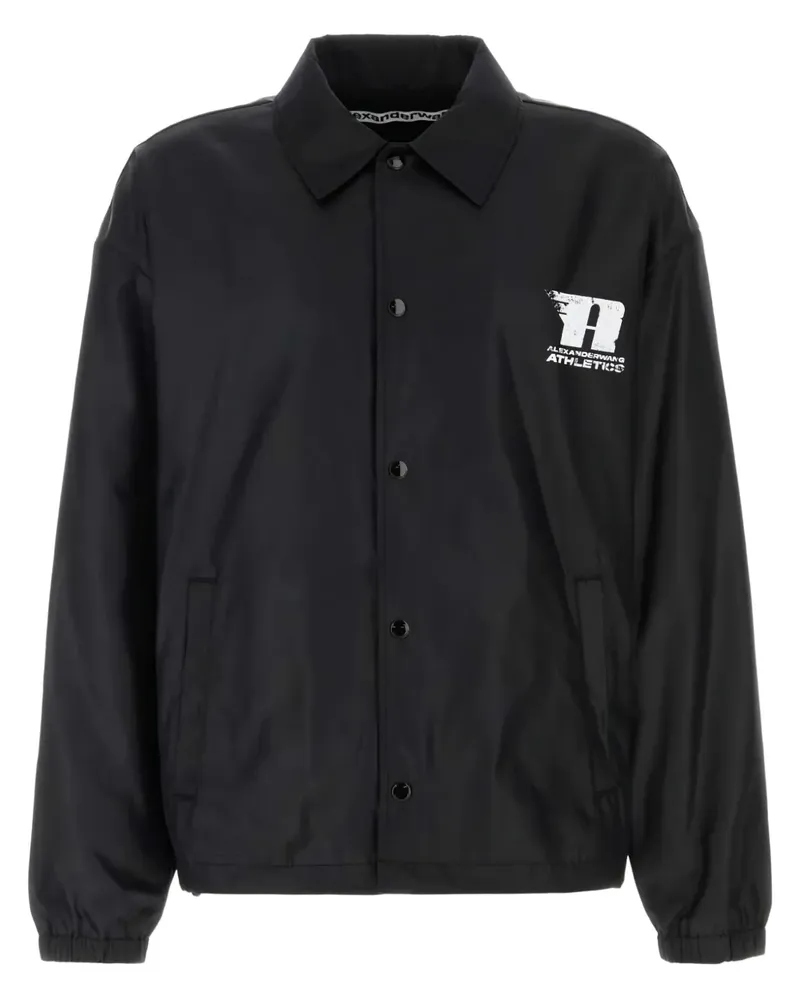 Alexander Wang Jacke mit Logo-Print - Schwarz Schwarz