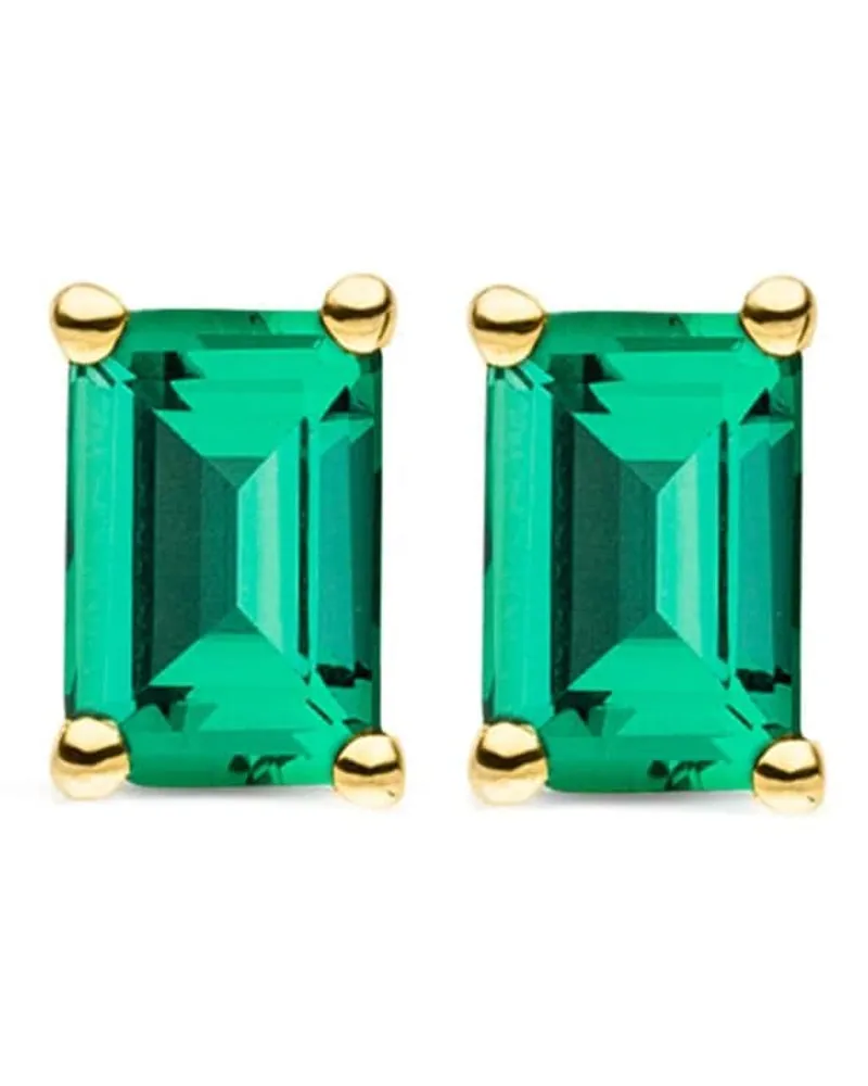 VEYNOU 14kt Eden Gelbgoldohrstecker mit Smaragd Gold