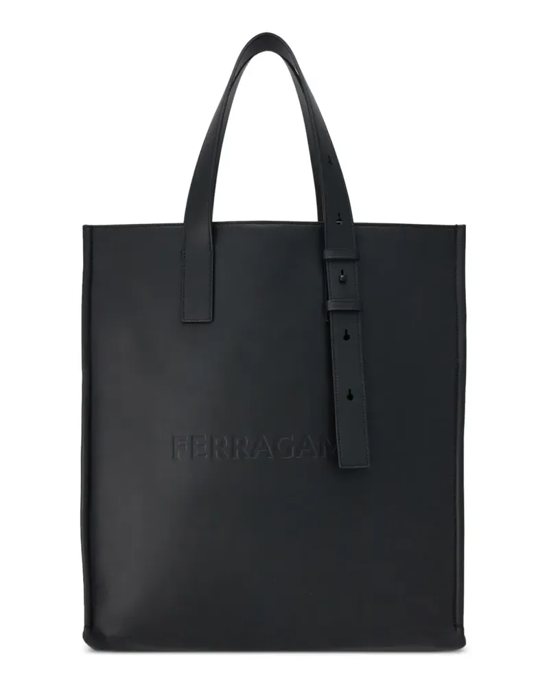 Ferragamo North-South Handtasche - Schwarz Schwarz