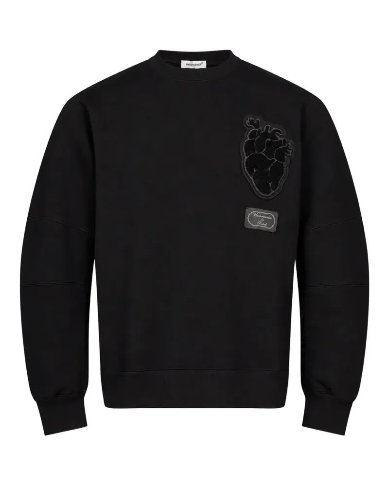 Undercover heart-patch panelled sweatshirt - Schwarz Schwarz