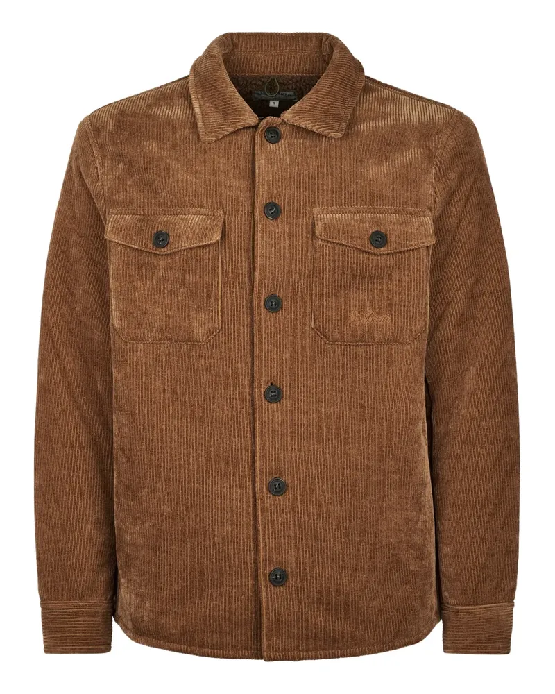 MC2 Saint Barth Cordhemd mit Tasche - Braun Braun