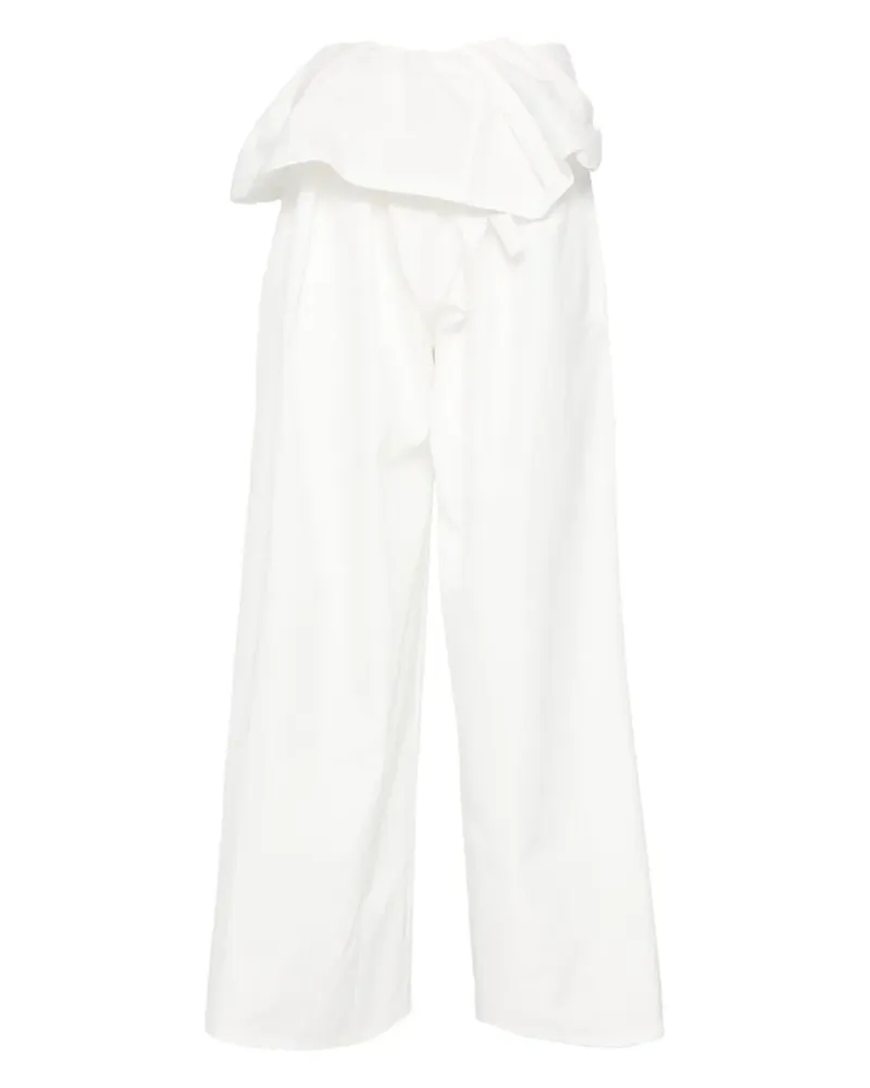 WARDROBE.NYC Hose mit weitem Bein - Weiß Weiß