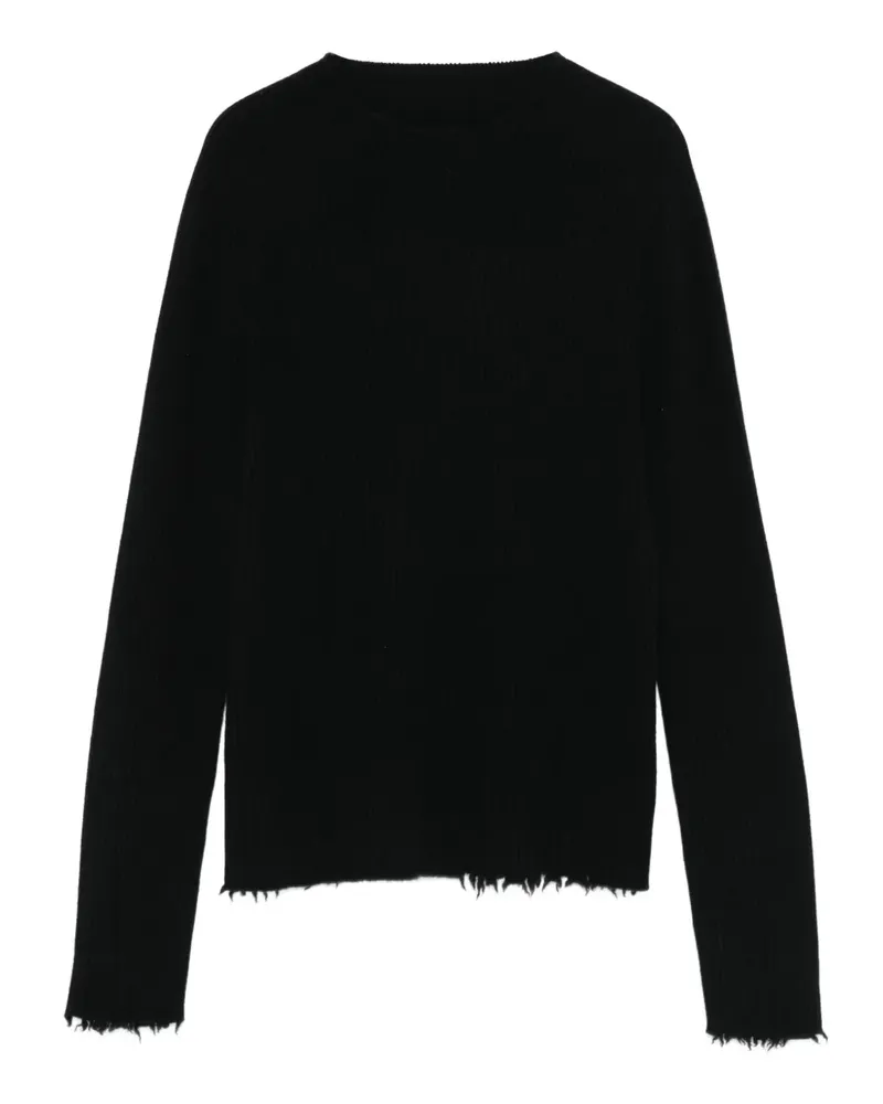Uma Wang Gerippter Pullover - Schwarz Schwarz