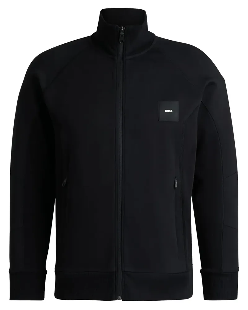 HUGO BOSS Sweatshirtjacke mit Applikation - Schwarz Schwarz