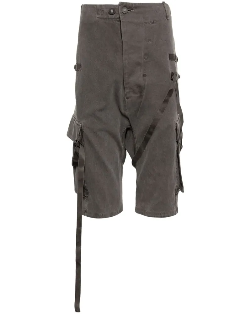 Boris Bidjan Saberi Joggingshorts mit Stone-Wash-Effekt - Grau Grau