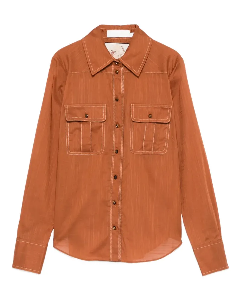 Zimmermann Hemd mit Brusttaschen - Braun Braun
