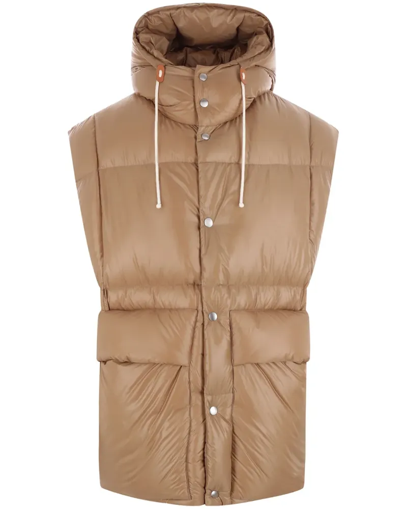 Jil Sander Weste aus Gänsedaunen - Nude Nude