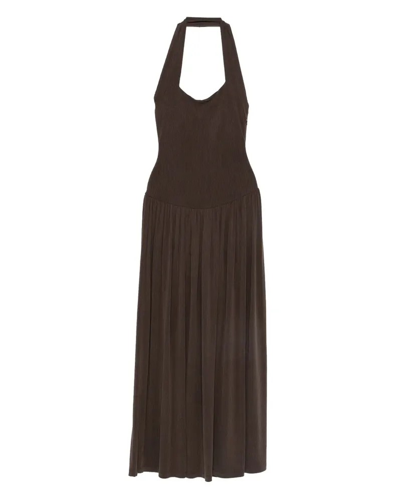 Aya Muse Neckholder-Kleid - Braun Braun