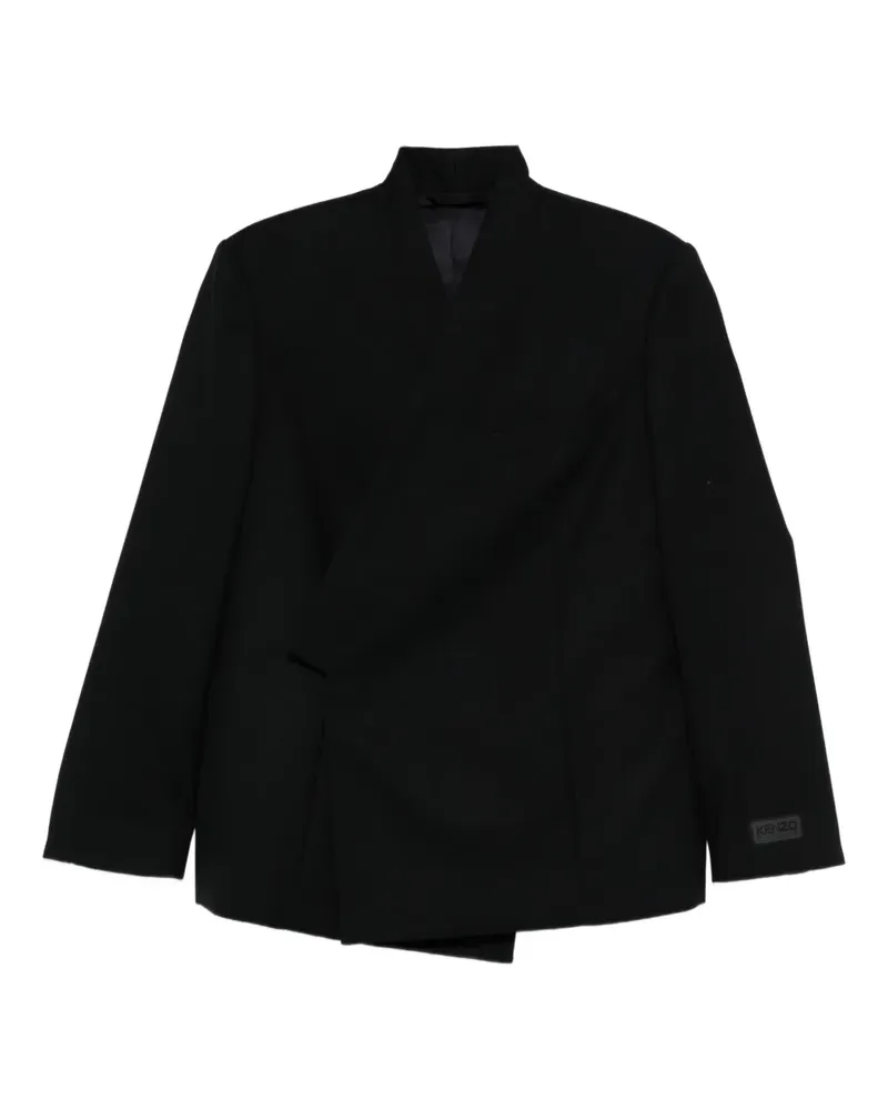 Kenzo Asymmetrische Wickeljacke - Schwarz Schwarz