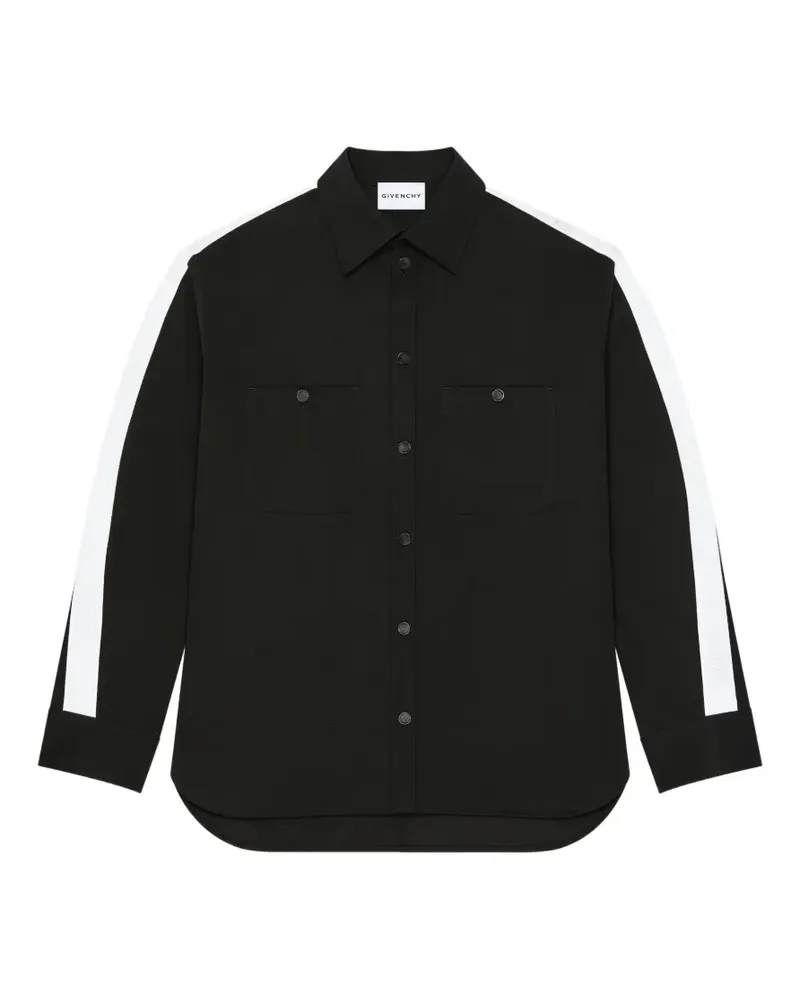 Givenchy Couture Seam Hemdjacke mit Ripsbanddetail - Schwarz Schwarz
