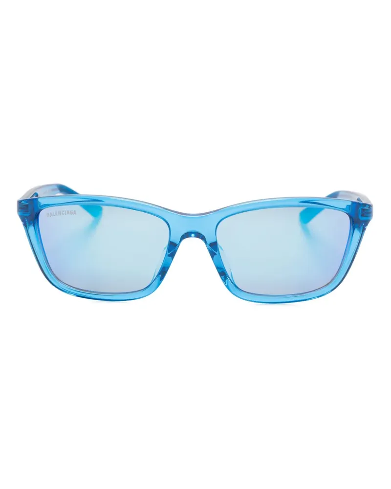 Balenciaga Sonnenbrille mit eckigem Gestell - Blau Blau