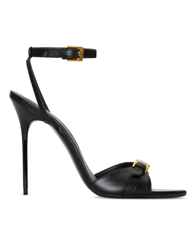 Balmain Anthem Sandalen aus Glattleder - Schwarz Schwarz