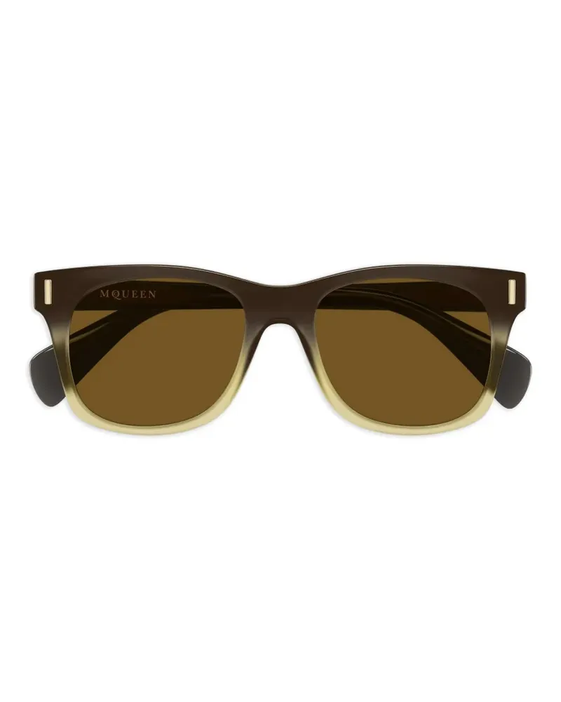 Alexander McQueen Geometrische Sonnenbrille - Braun Braun
