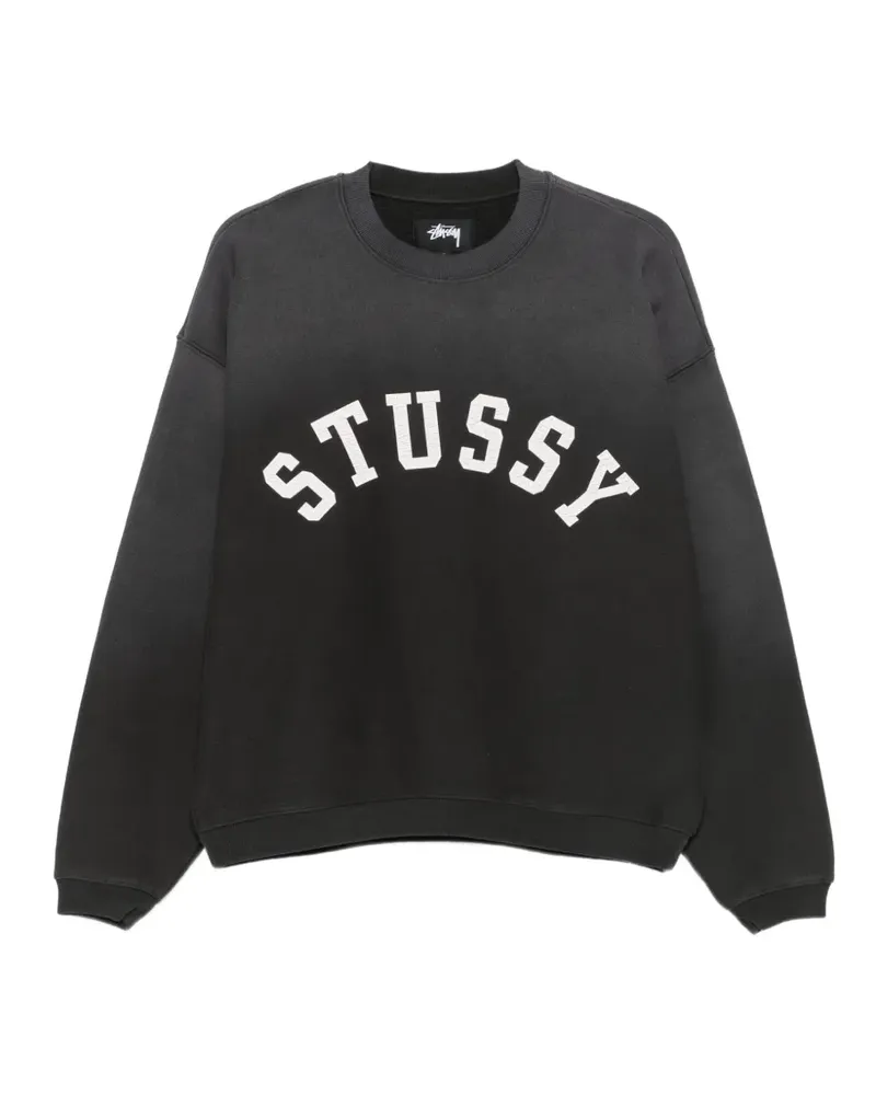 Stüssy logo-print cotton sweatshirt - Schwarz Schwarz