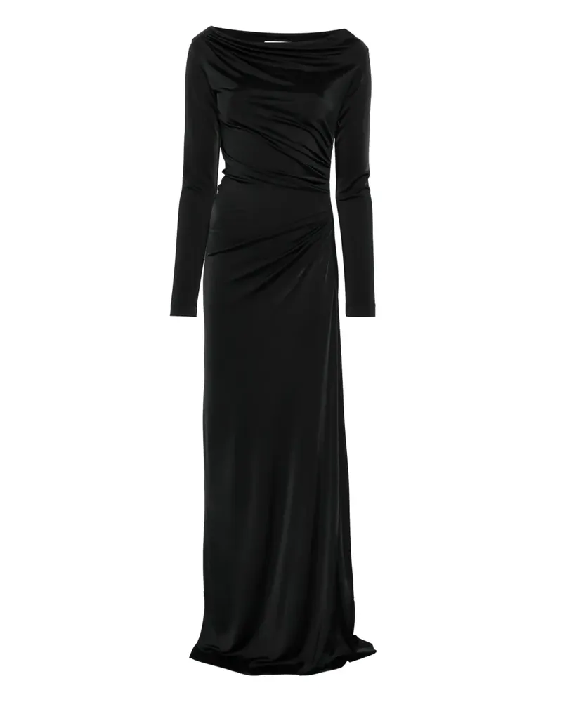 Victoria Beckham Kleid mit Schalkragen - Schwarz Schwarz