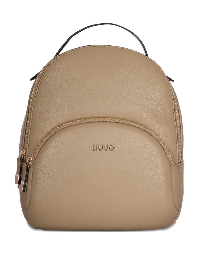Liu Jo top-handle logo-detail backpack - Nude Nude